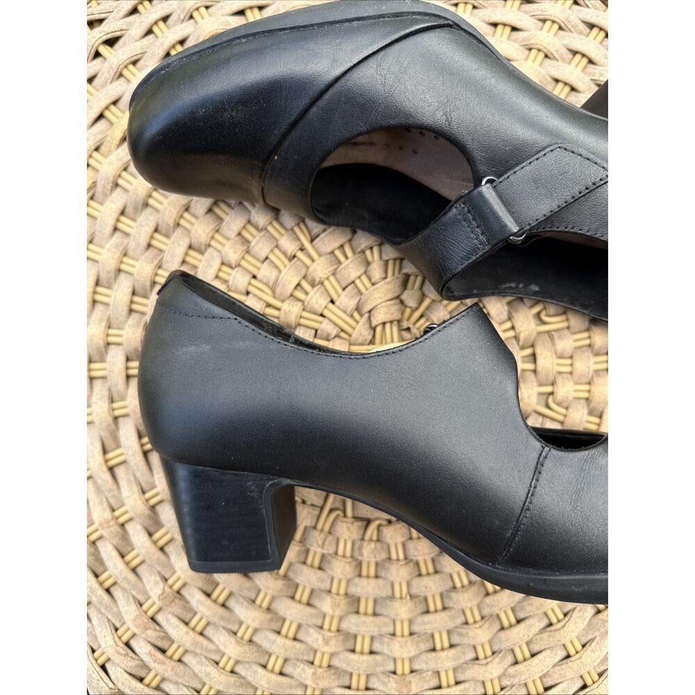 Clarks Women Rosalyn Wren Mary Jane Size 6 M Black Leather Block Heel EU 36 - Picture 14 of 16